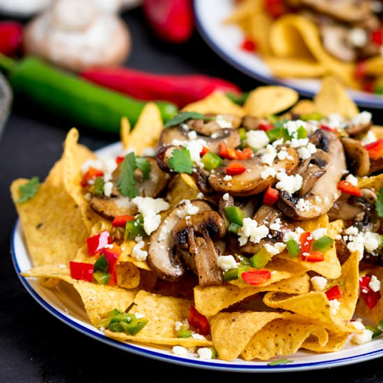 Garlic Mushroom Nachos
