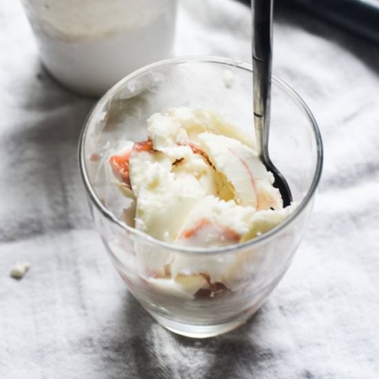 Rhubarb Ripple Frozen Yogurt