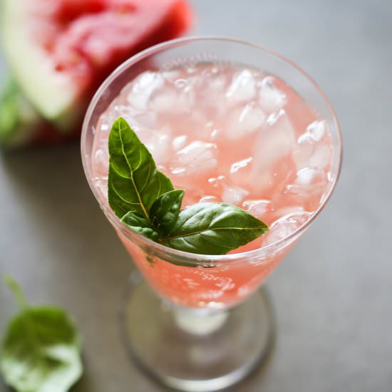 Watermelon Agua Fresca with Basil
