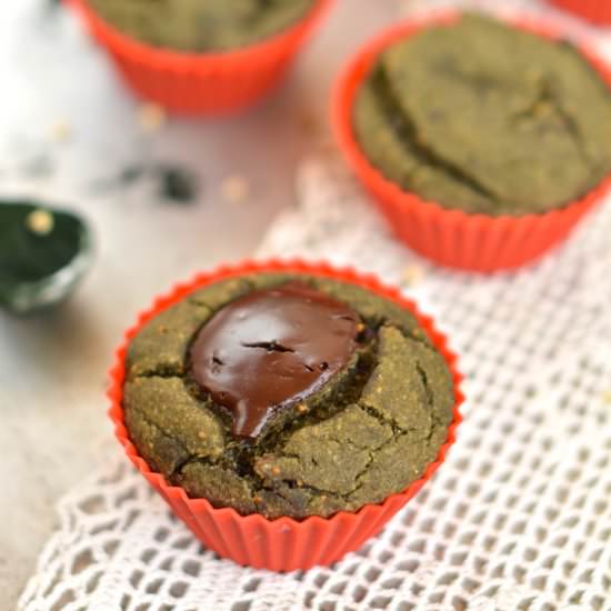 Spirulina-Buckwheat Muffins