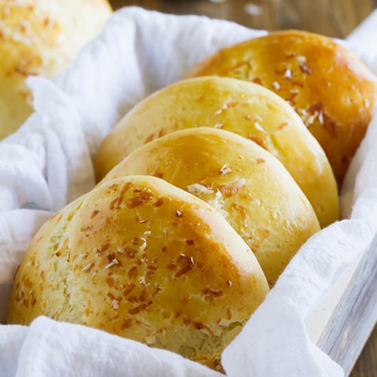 Garlic Parmesan Brioche Buns