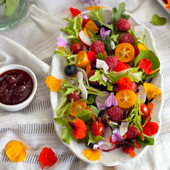 Spring Salad with Flowers