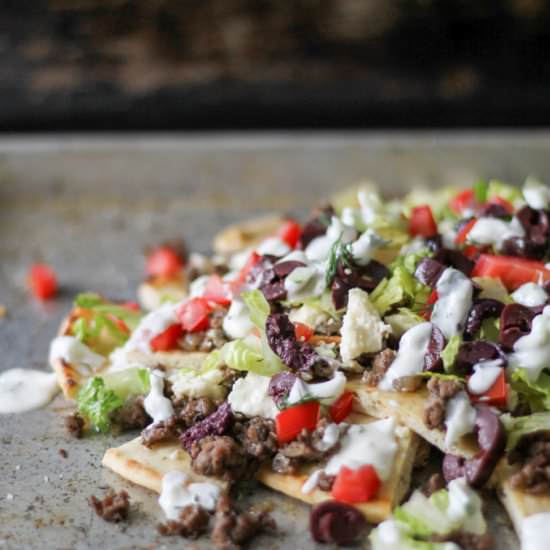 Gyro Nachos with Pita Chips