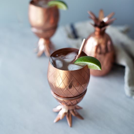 Pineapple + Coconut Rum Cocktail