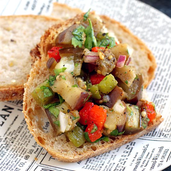 Grilled Eggplant Salsa