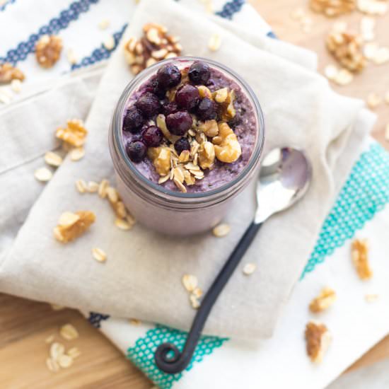 Blueberry-Walnut Overnight Oats