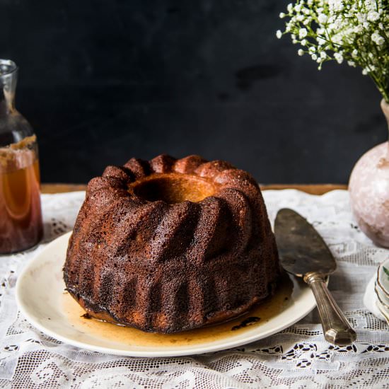 Rhubarb Olive Oil Cake
