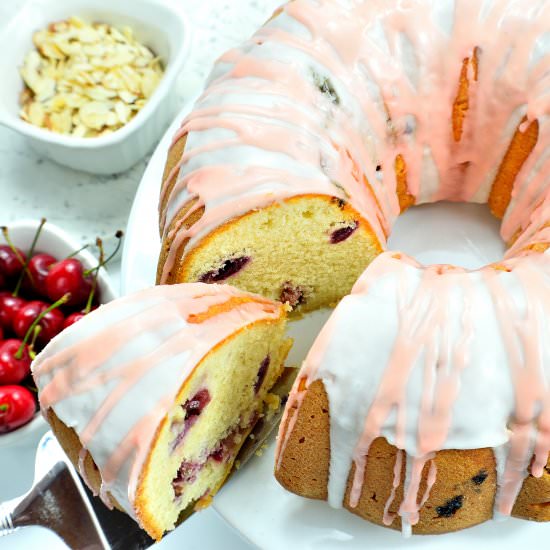 Cherry & Almond Bundt Cake