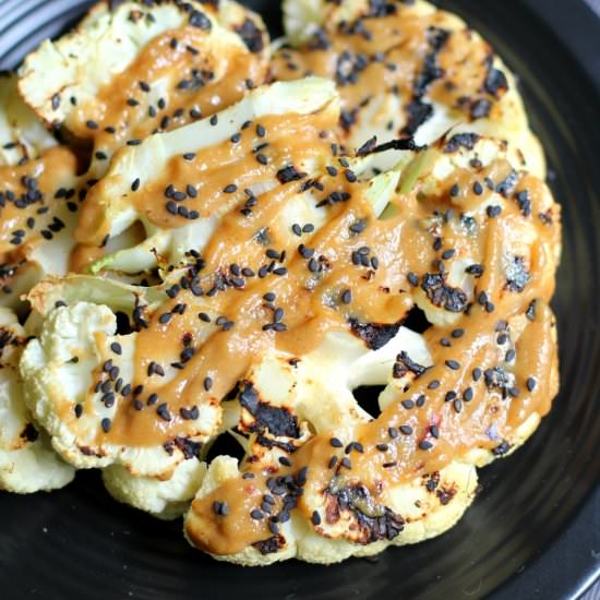 Grilled Ginger Cauliflower Steaks