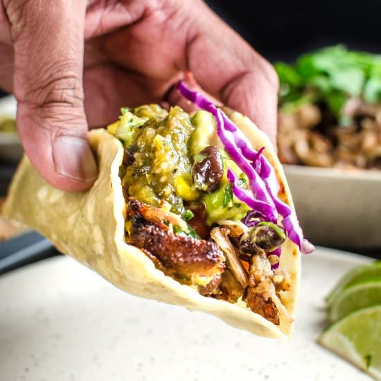Tequila Pork Carnitas Tacos