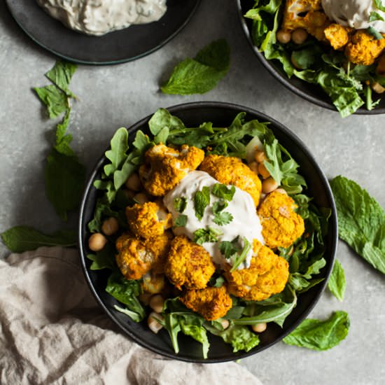 Tandoori Cauliflower Chickpea Bowls