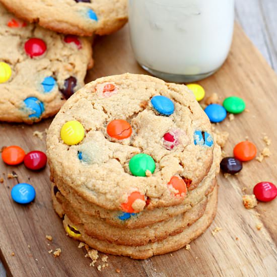 Big Peanut Butter M&M Cookies