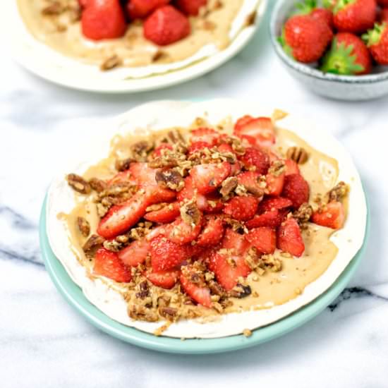 Strawberry Tostada with Pecans