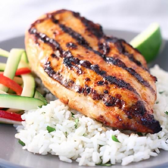 Grilled Thai Red Curry Chicken