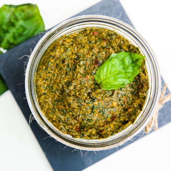 Sun-Dried Tomato Miso Basil Pesto