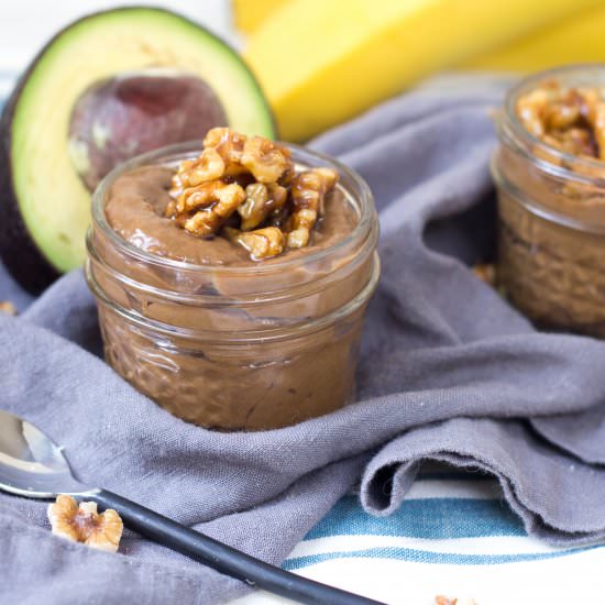 Vegan Pudding with Candied Walnuts