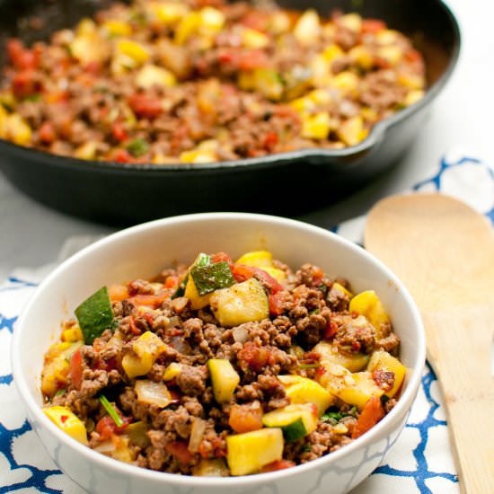 Mexican Veggie Beef Skillet