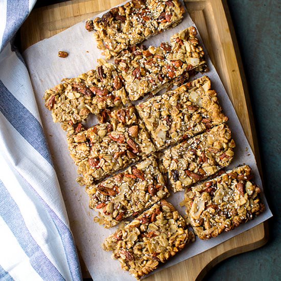 Puffed Wheat and Goji Berry Bars