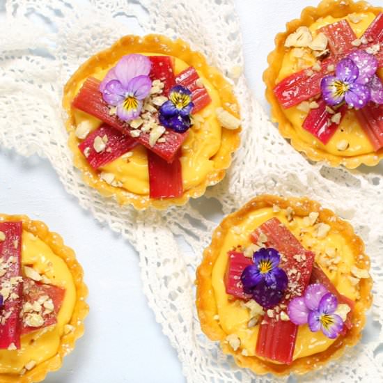 Rhubarb & Custard Tarts