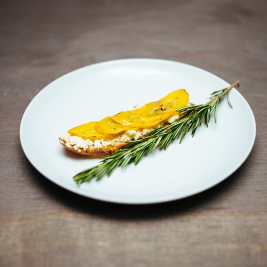 Summer Squash Crostini