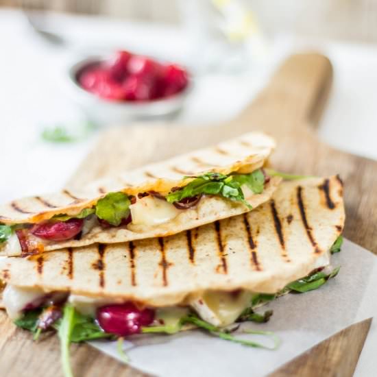 Cherry, Brie & Bacon Quesadilla