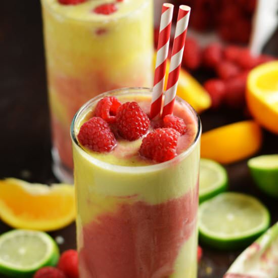 Rainbow Sherbet Smoothies