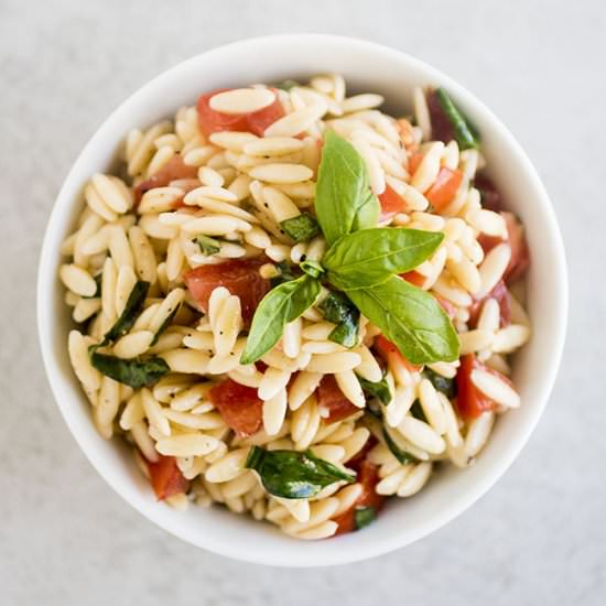 lemon orzo pasta salad