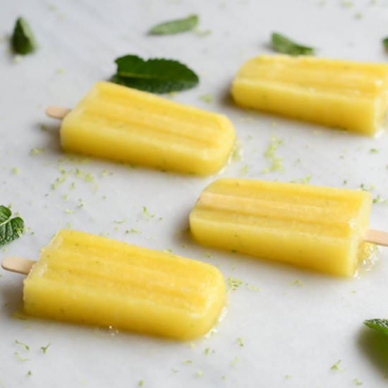 Pineapple Mojito Popsicles