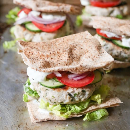 Grilled Turkey Kofta Burgers