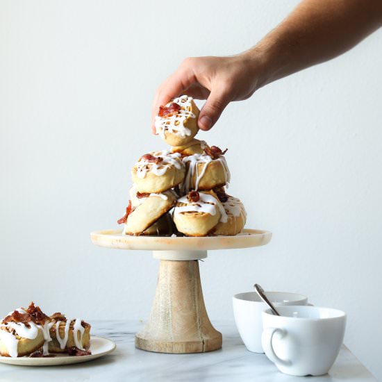 Bacon Praline Cinnamon Rolls