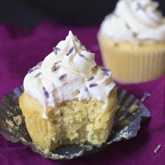 Vegan Lavender Lemonade Cupcakes