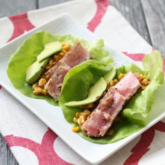 Spicy Tuna Lettuce Wraps