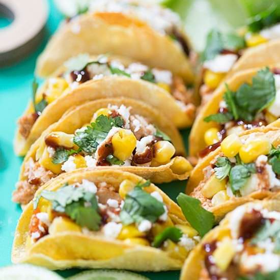 Mini BBQ Chicken Tacos