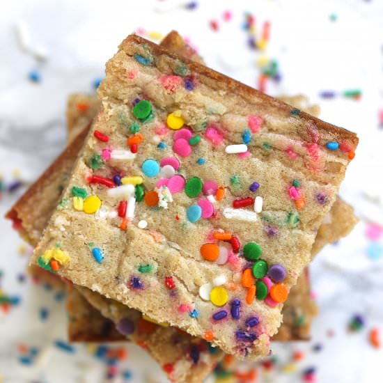 Birthday Cake Blondies