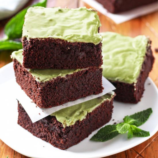 Vegan Mint Chocolate Brownies