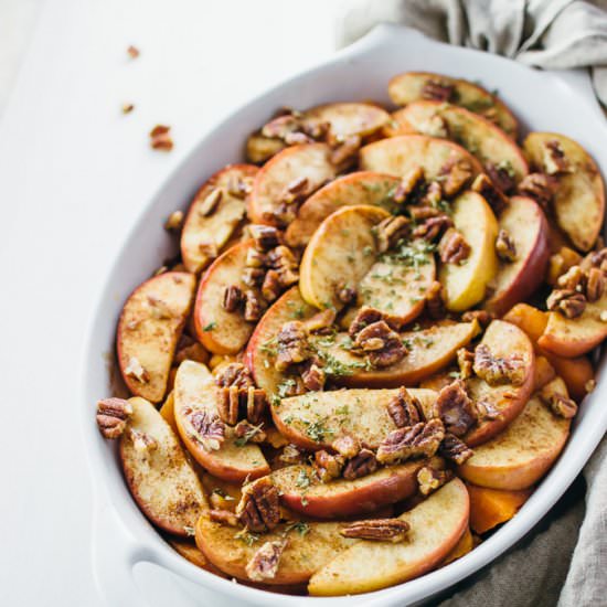 Cinnamon Apple Yam Bake with Pecans