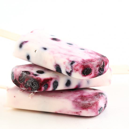 Blueberry Breakfast Popsicles