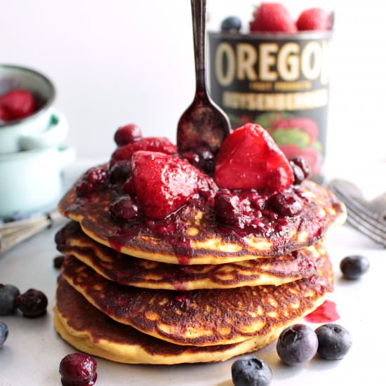 Vegan Almond Pancakes & Coulis