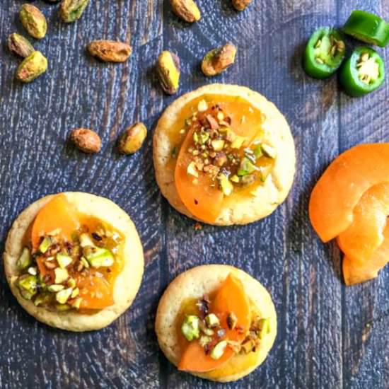 Spicy Apricot Pistachio Cookies
