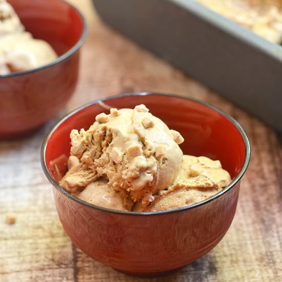 No-Churn Coffee Brickle Ice Cream