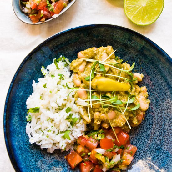 Mexican Green Mole w/ Beans
