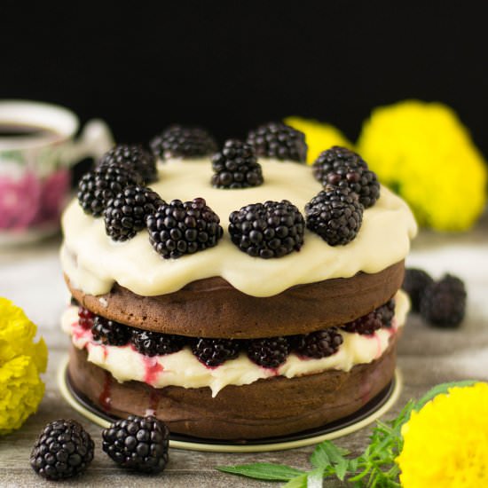 Blackberry Cream Cheese Cake