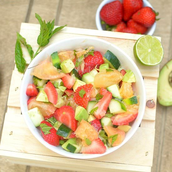 Minty Strawberry Avocado Salad