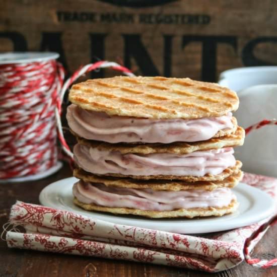 Rhubarb Ice Cream Sandwich