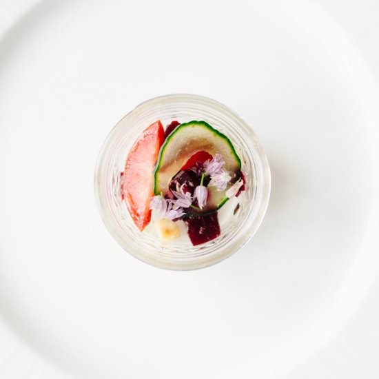 Roasted Beets, Nectarines, Cucumber