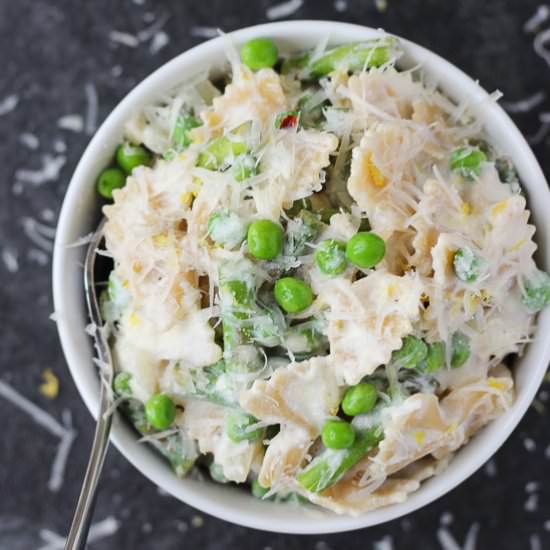 Ricotta, Asparagus, Pea Pasta