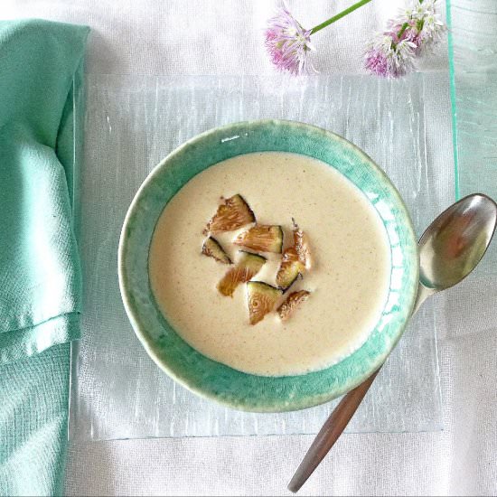 Cold White Gazpacho with Figs