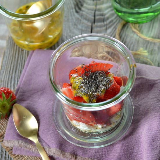 Strawberry, Ricotta & Passion Fruit