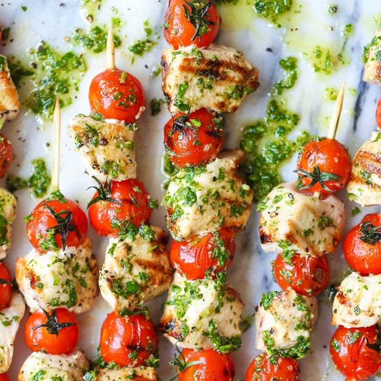 Chicken Pesto Kabobs