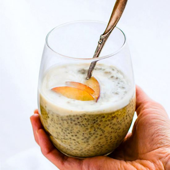 Peached ‘n Cream Vegan Chia Pudding